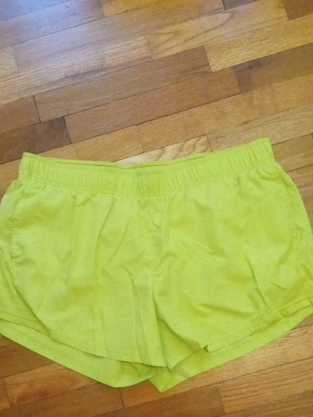 women XXL bright lime green athletic shorts